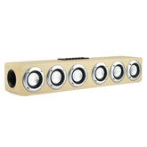 M1 Bluetooth Speaker Alarm Clock Wooden Wireless Desktop Loudspeaker